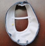 Pin and sew the elastic to the inside of the shoe upper